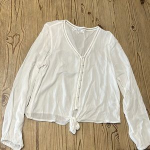 Hippie rose white blouse